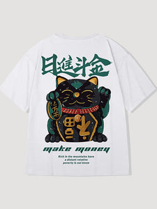 T-shirt Japonais Chat 'Maneki-Neko'