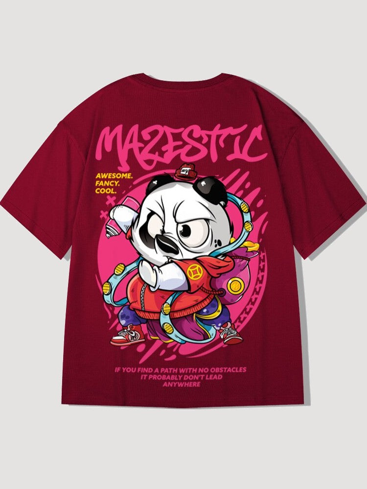 T-shirt Japonais Majestic 'Ai Panda'