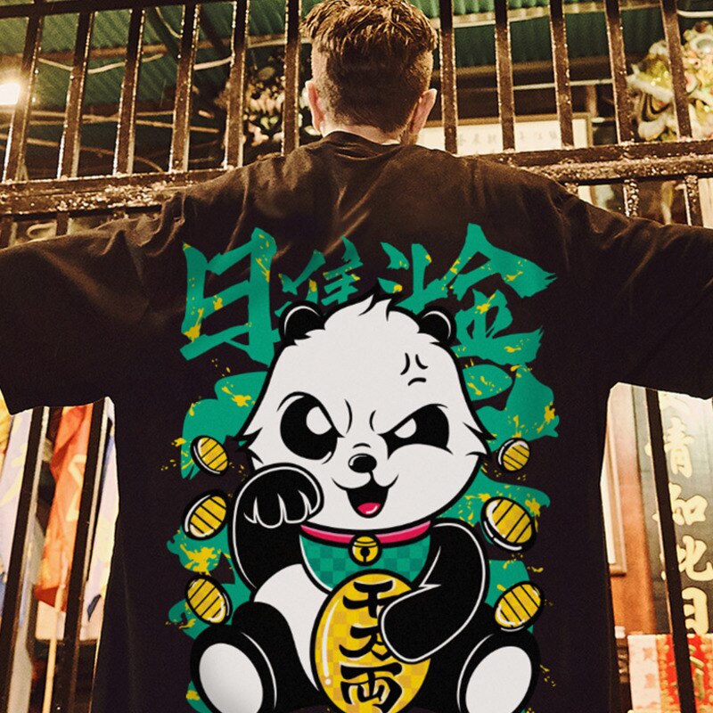 T-shirt Japonais Panda 'Make Money'