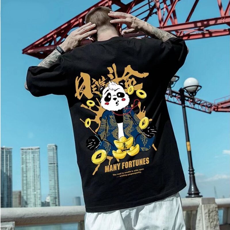 T-shirt Japonais Panda 'Many Fortunes'