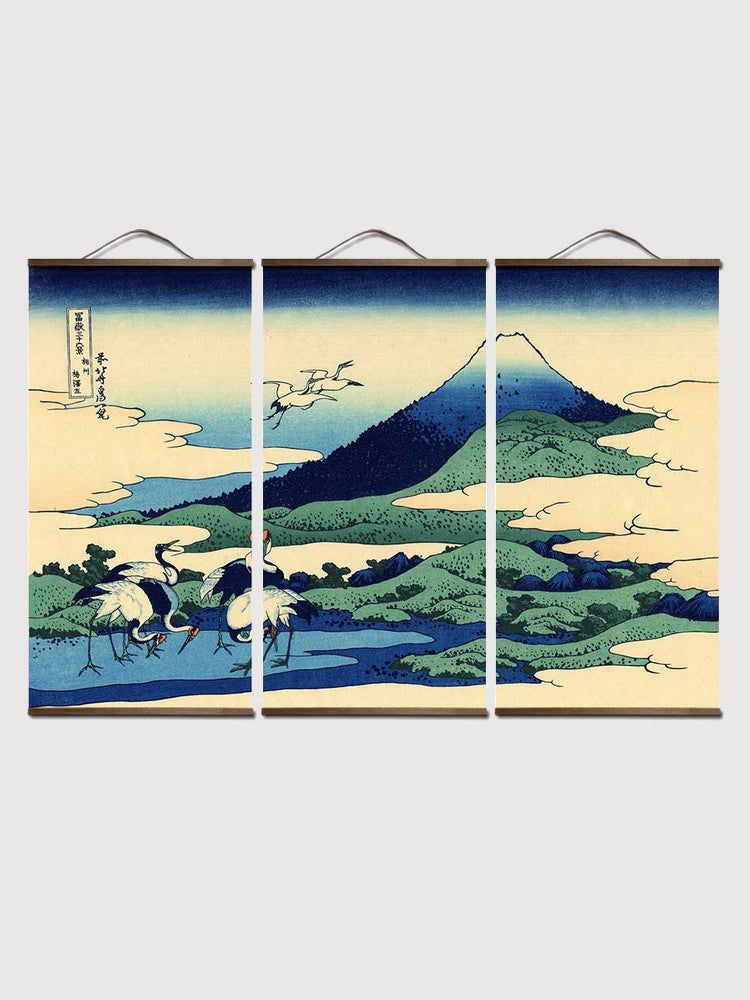 Tableau Triptyque Japonais 'Mont Yari' – Japan Mood