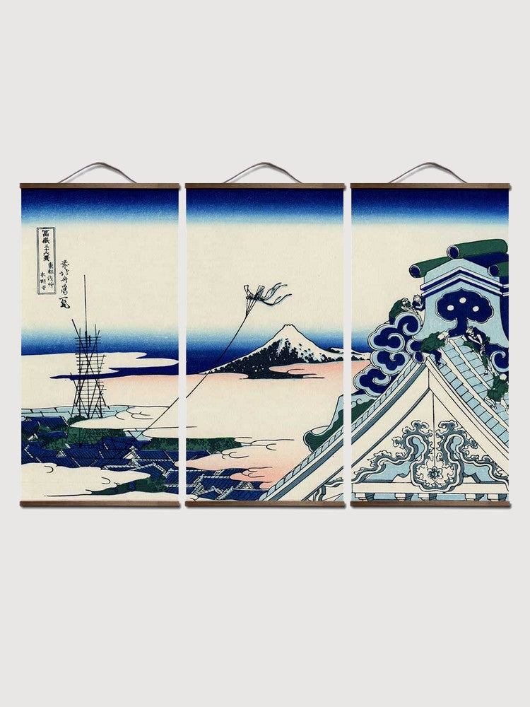 Tableau Triptyque Japonais 'Paysage Japonais'