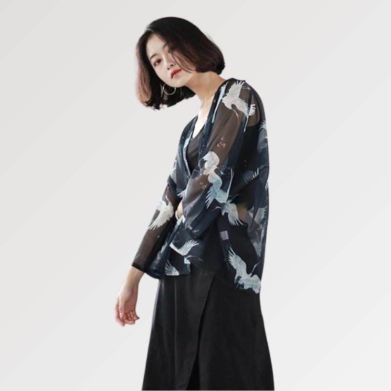 Veste Kimono Femme Transparente 'Amakusa'