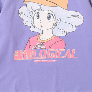 T-shirt Anime Violet Manches Longues 'Logical'