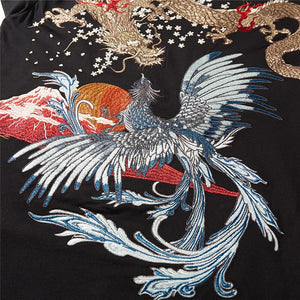 T-shirt Japonais Brodé 'Dragon'