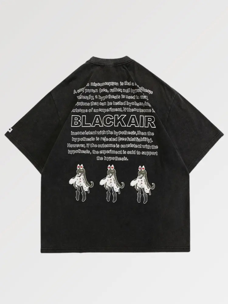 T-shirt Japonais Oversize 'Blackair'