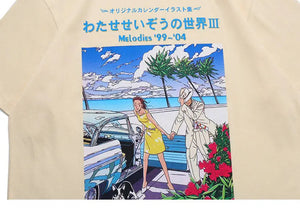T-shirt Japonais Motif Bord de Mer 'Umigawa'
