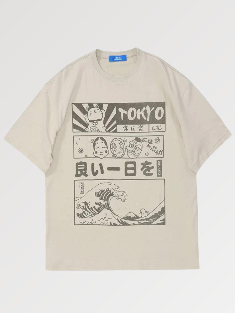 T-shirt Motifs Japonais 'Dento'