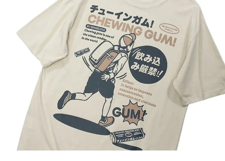 T-shirt Japonais Oversize 'Chewing Gum'